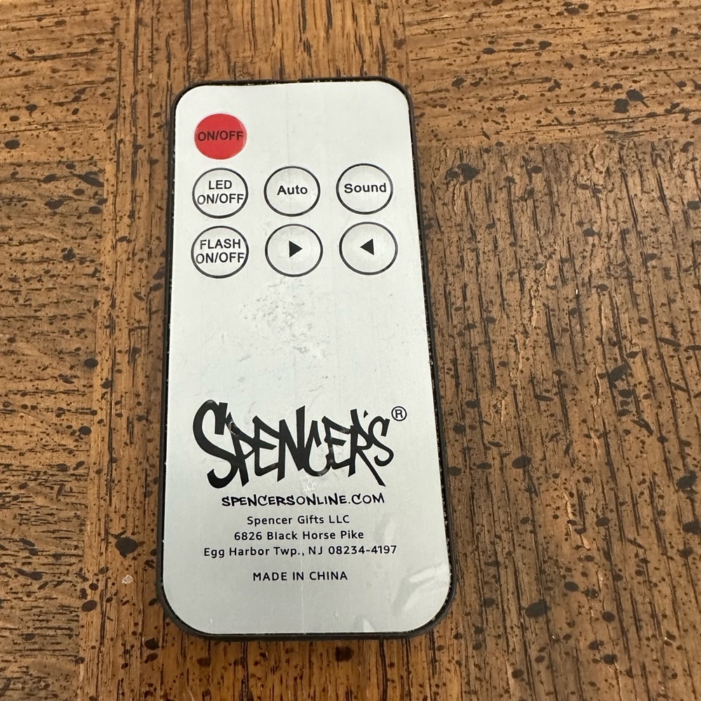 Remote Control For Spencer’s tm Turn Up 360 Laser Light